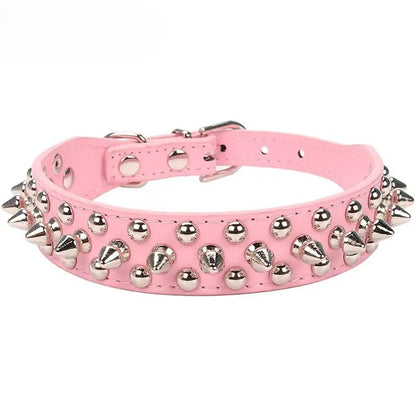 RivetLux Leather Dog Collar
