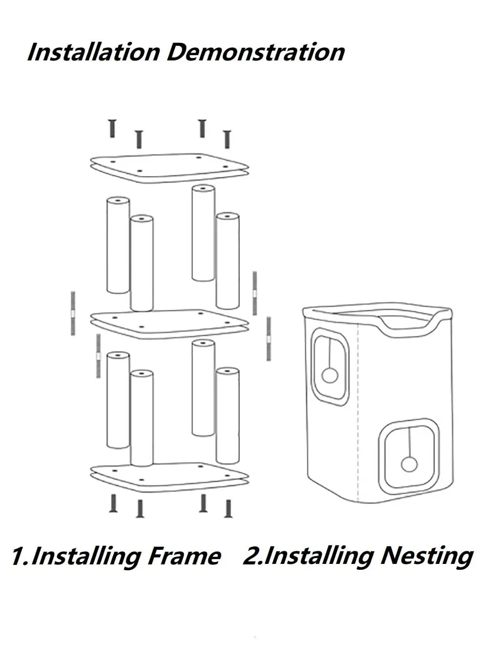 SnugDen Two-Level Cat House