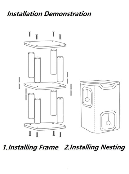 SnugDen Two-Level Cat House