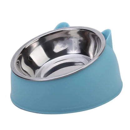 Inclined Stainless Steel Cat Feeding Bowl