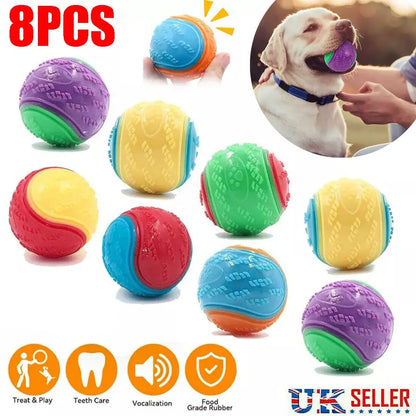BiteFetch Squeaky Dog Balls (8 Pack)