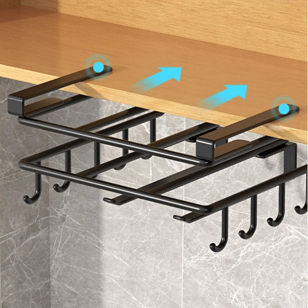 Under-Cabinet Hanging Kitchen Organiser Rack