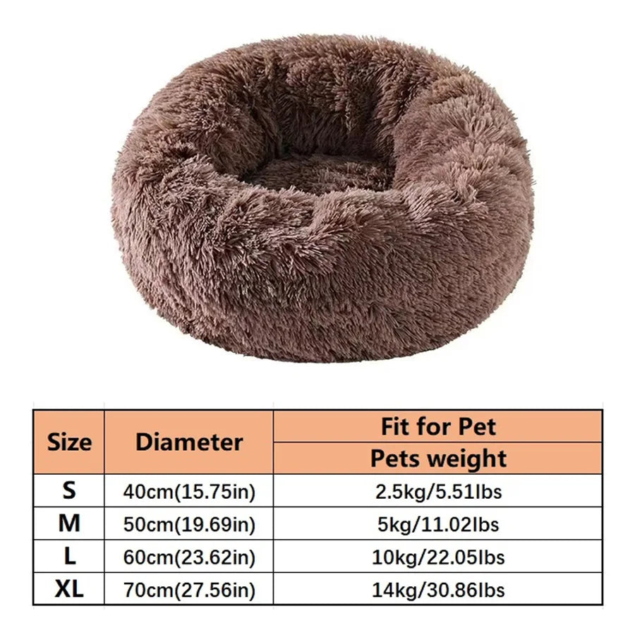 Plush Donut Bed for Dogs & Cats