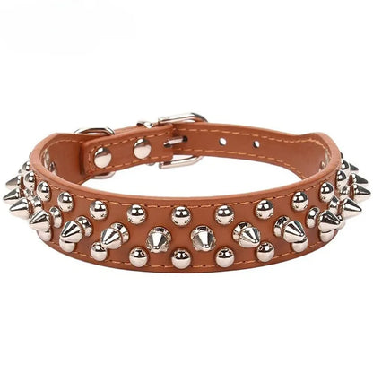 RivetLux Leather Dog Collar