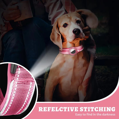 SafeTrack Reflective Dog Collar with AirTag Holder
