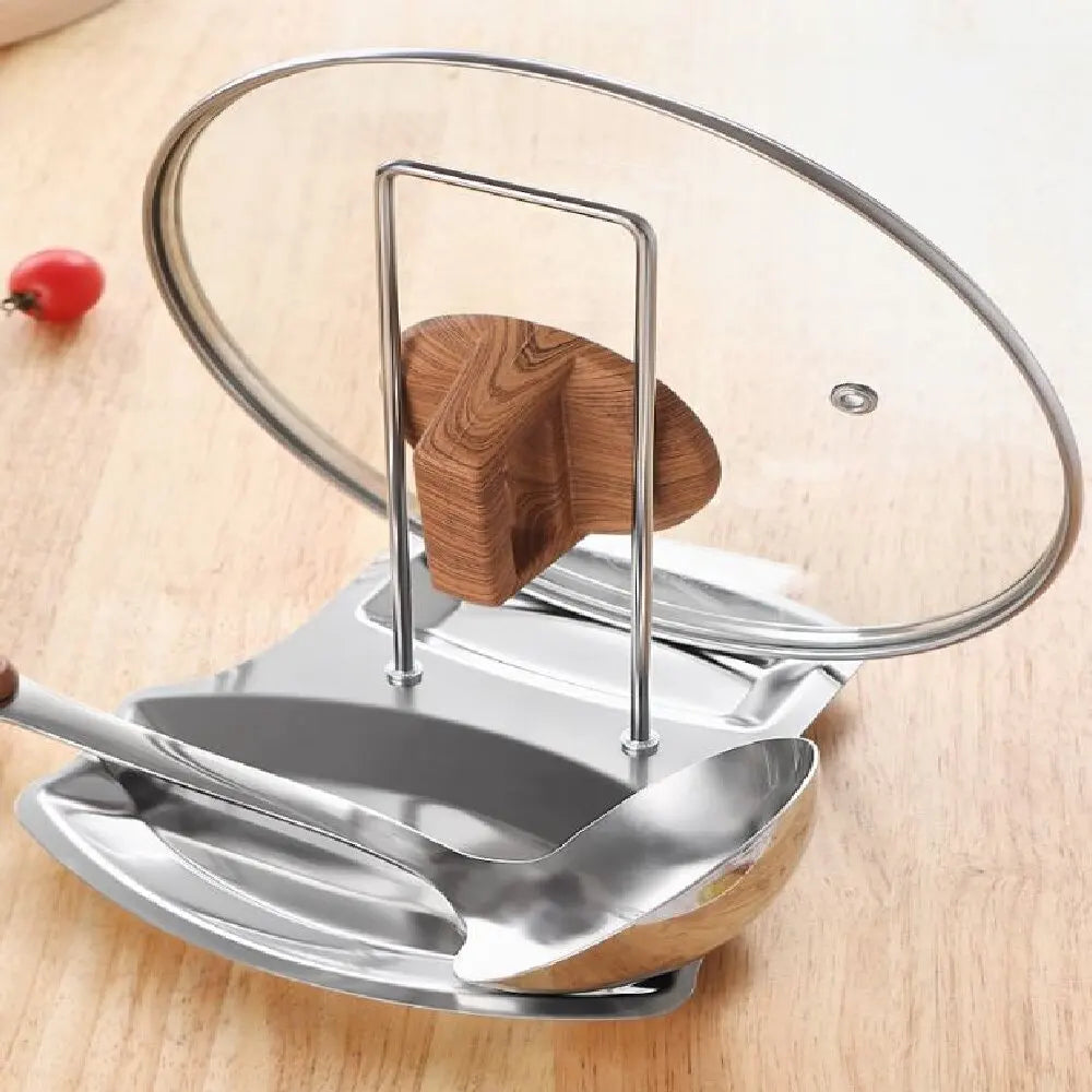 Stainless Steel Pot Lid & Utensil Holder