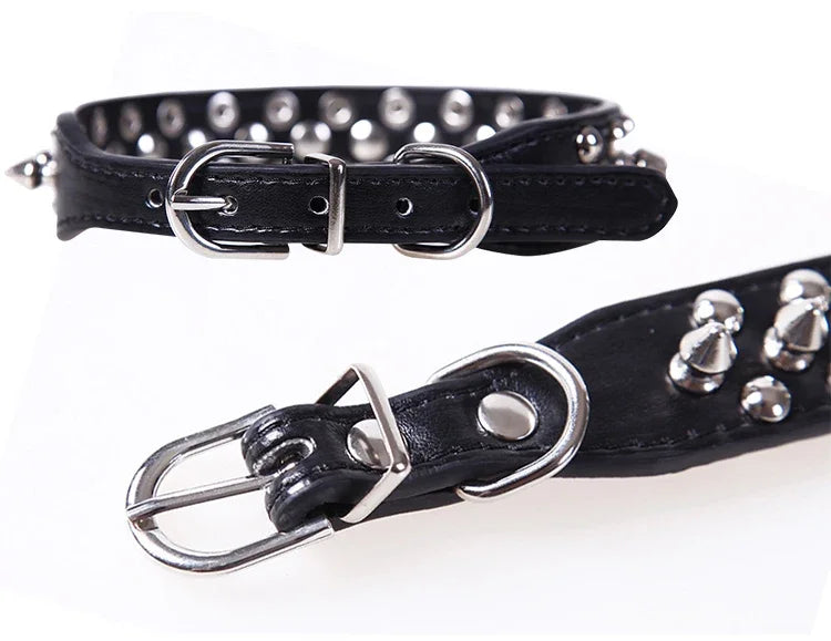 RivetLux Leather Dog Collar