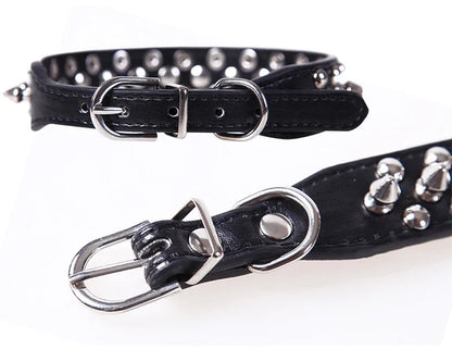RivetLux Leather Dog Collar