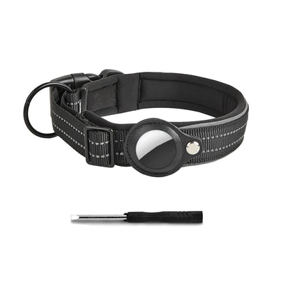 SafeTrack Reflective Dog Collar with AirTag Holder