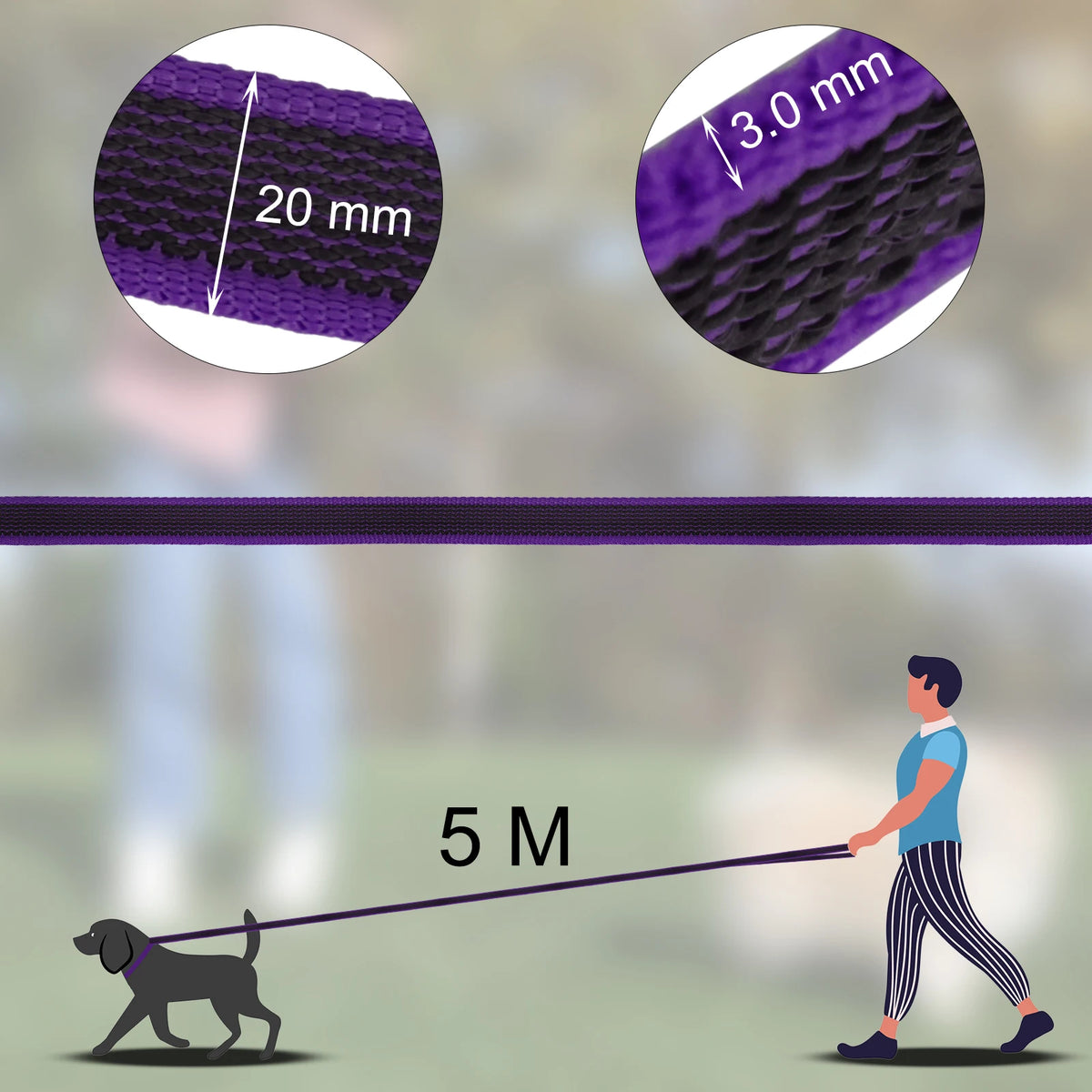 TrailRun Long Line Dog Lead (up to 15m)