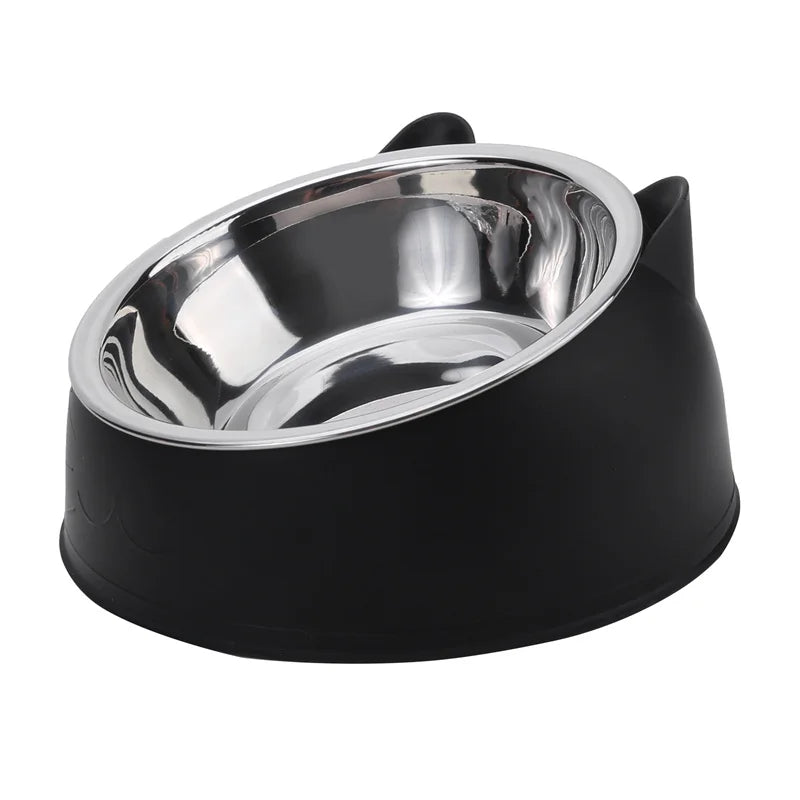 Inclined Stainless Steel Cat Feeding Bowl
