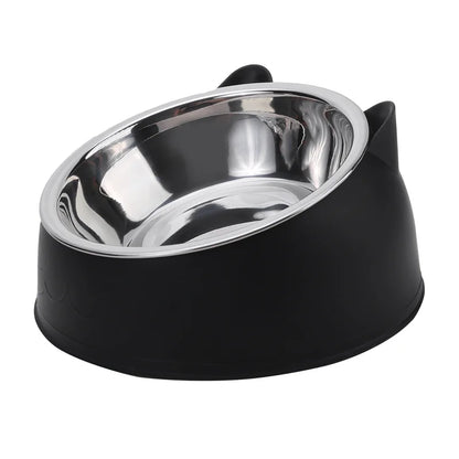 Inclined Stainless Steel Cat Feeding Bowl