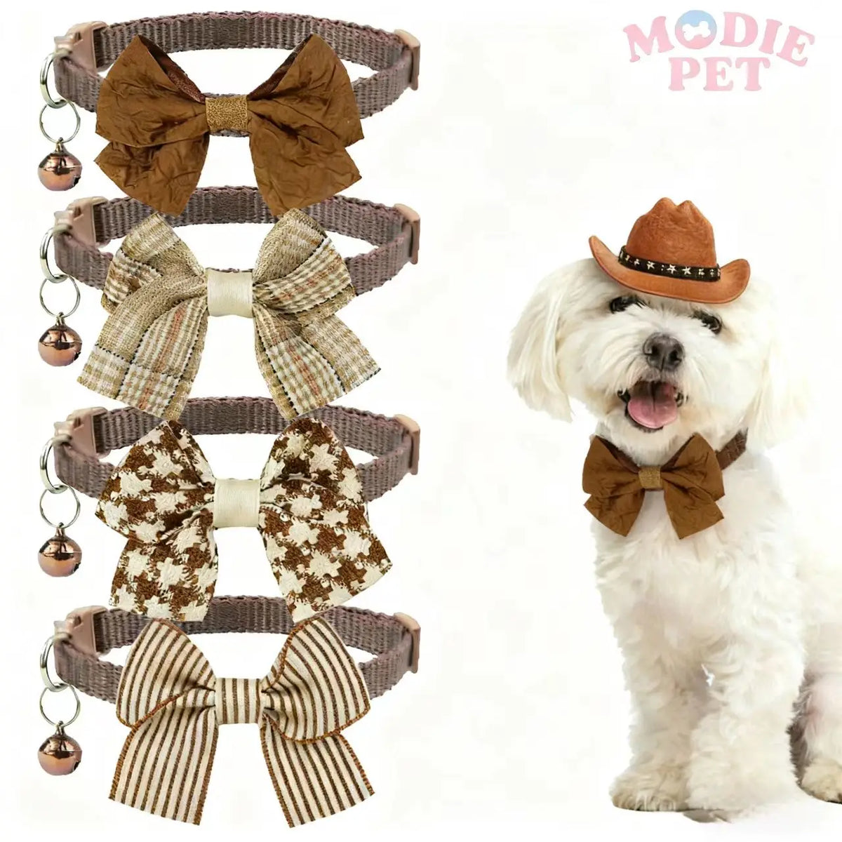 SnugBow Winter Dog Collar