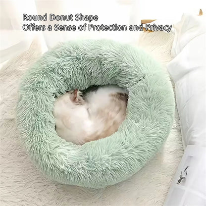 Plush Donut Bed for Dogs & Cats
