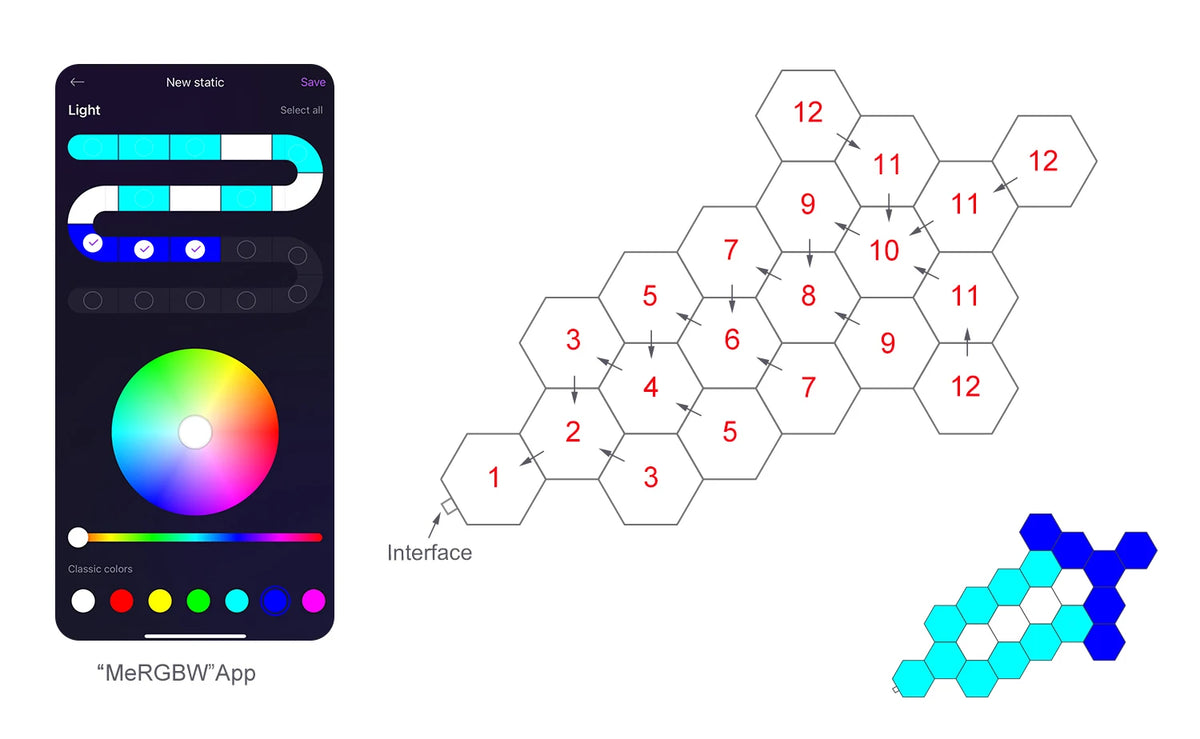 HexaGlow Smart Wall Lights