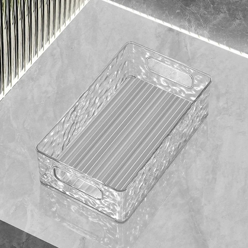 Textured Acrylic Stackable Storage Basket