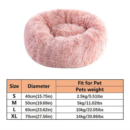Plush Donut Bed for Dogs & Cats