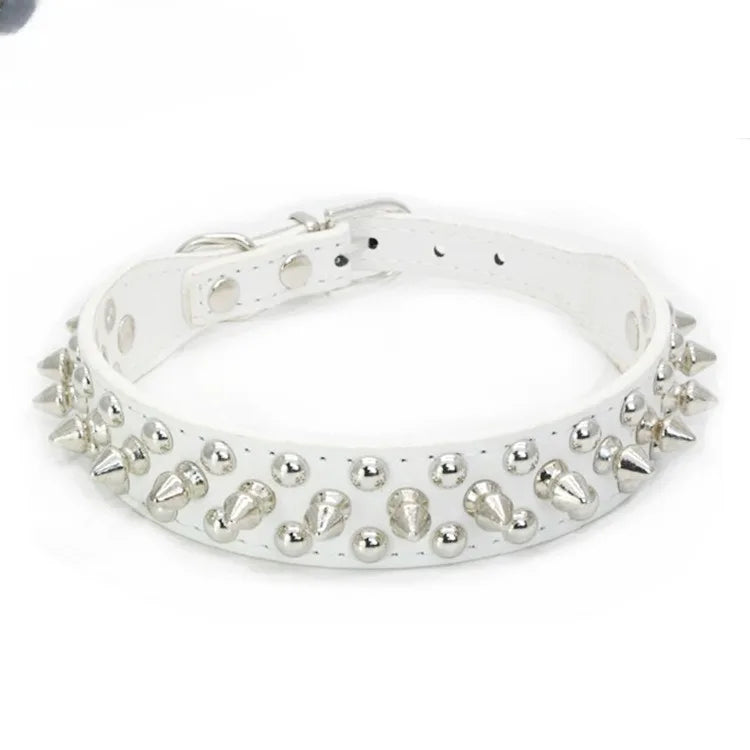 RivetLux Leather Dog Collar