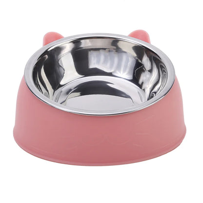 Inclined Stainless Steel Cat Feeding Bowl