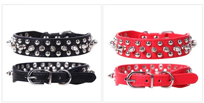 RivetLux Leather Dog Collar