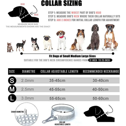 CubanLink Steel Dog Collar