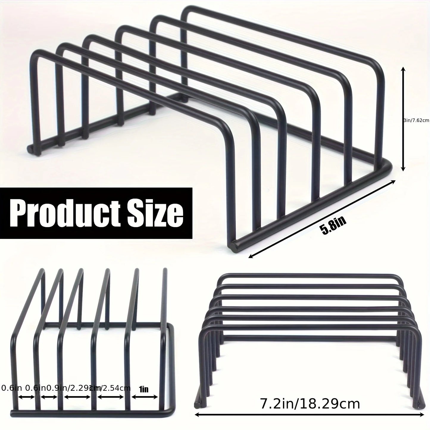 Vertical Cutting Board & Pot Lid Storage Rack