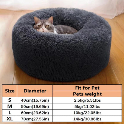 Plush Donut Bed for Dogs & Cats