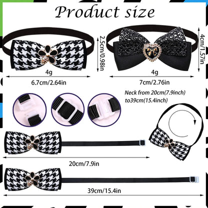 PearlNoir Dog Bow Ties