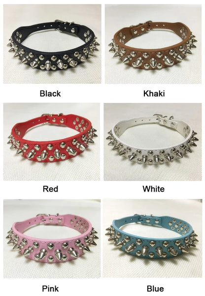 RivetLux Leather Dog Collar