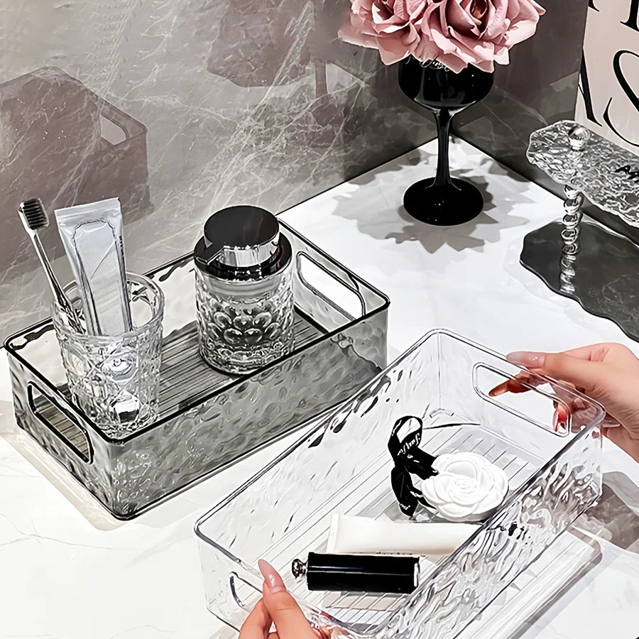 Textured Acrylic Stackable Storage Basket